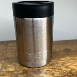 YETI Stainless Steel Rambler Colster Can and Bottle Holder Silver One Size,12 ou